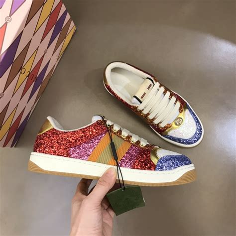 gucci lovelight screener sneaker with glitter|GUCCI Gucci Lovelight Screener sneaker .